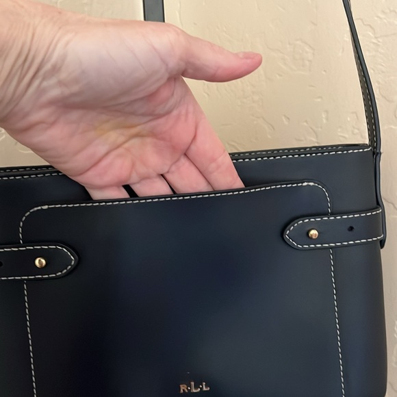 Crossbody Ralph Lauren bag with contrast stitching - Picture 7 of 9